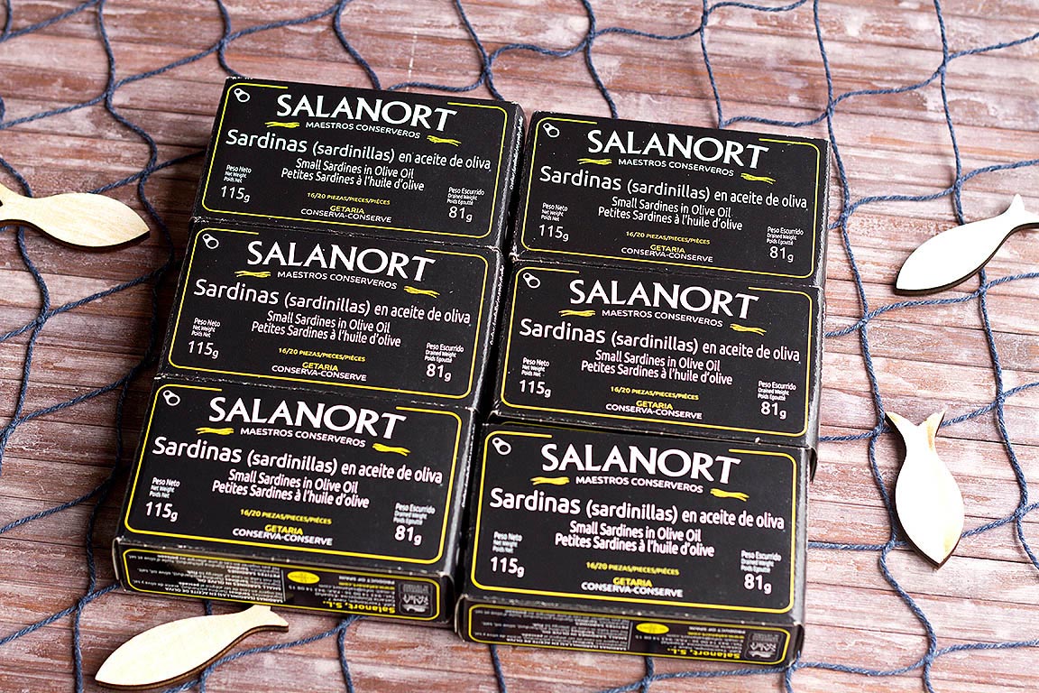 Lot de 6 boîtes de petites sardines à l’huile d’olive