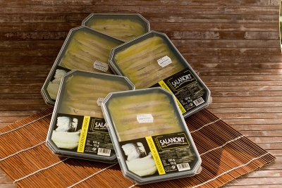 Lot de 5 boîtes en plastique anchois marinés 120 g